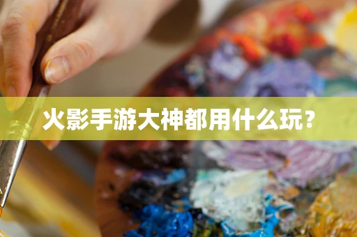 火影手游大神都用什么玩？
