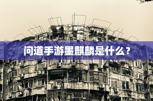 问道手游墨麒麟是什么？