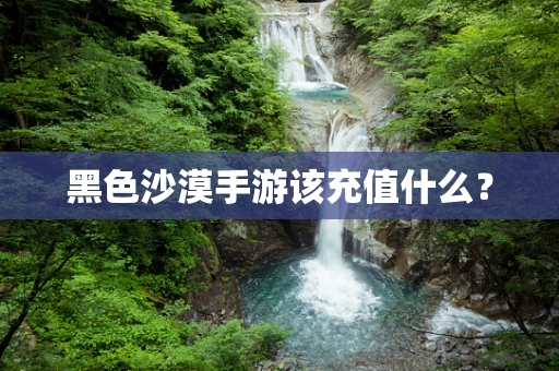 黑色沙漠手游该充值什么？