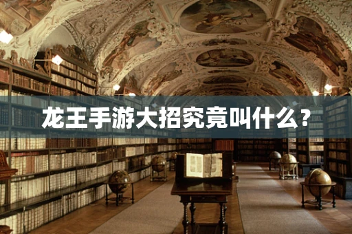 龙王手游大招究竟叫什么？
