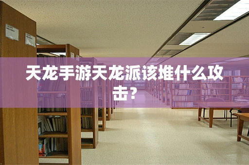 天龙手游天龙派该堆什么攻击？