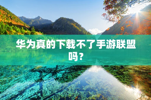 华为真的下载不了手游联盟吗？