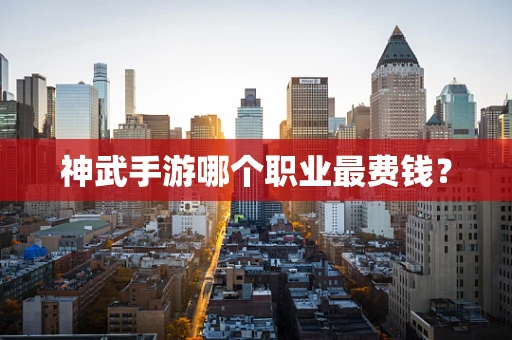 神武手游哪个职业最费钱？