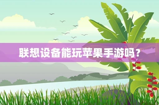 联想设备能玩苹果手游吗？
