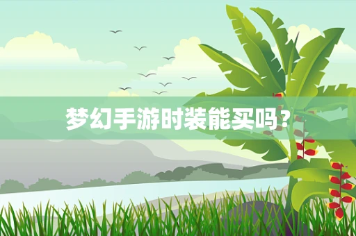 梦幻手游时装能买吗？