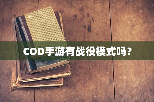 COD手游有战役模式吗？