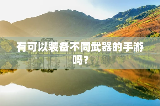 有可以装备不同武器的手游吗？
