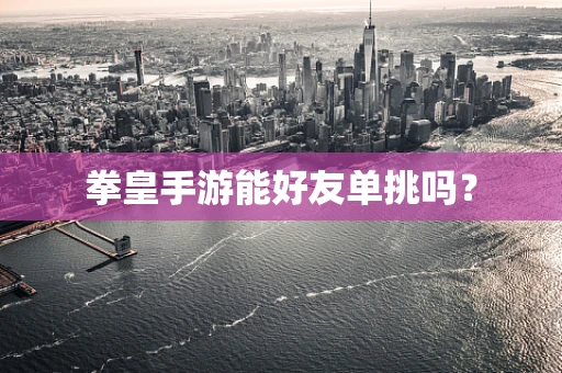 拳皇手游能好友单挑吗？