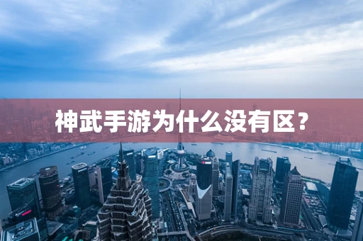 神武手游为什么没有区？
