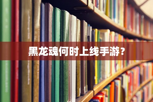 黑龙魂何时上线手游？