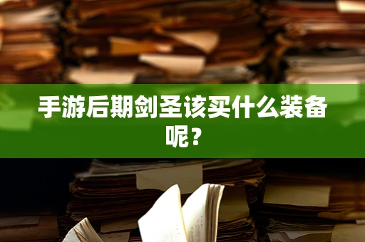 手游后期剑圣该买什么装备呢？