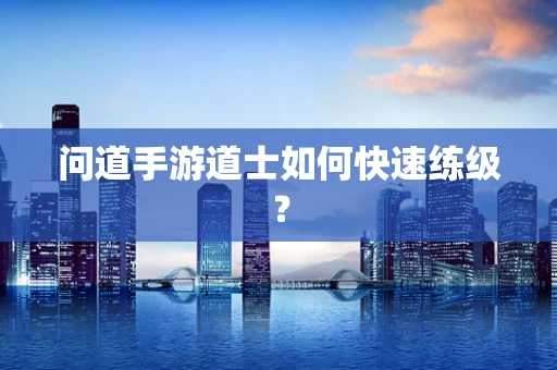 问道手游道士如何快速练级？