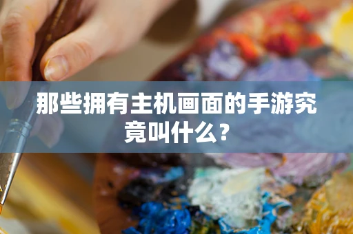 那些拥有主机画面的手游究竟叫什么？