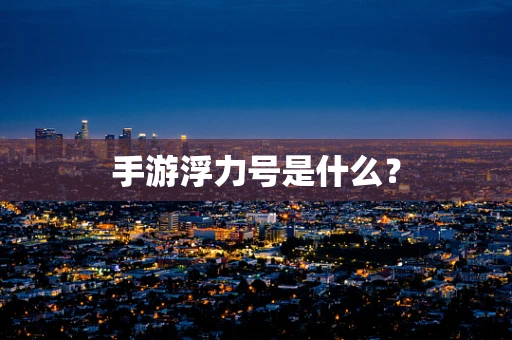手游浮力号是什么？
